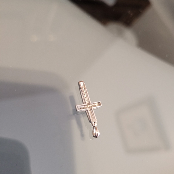 Gold Cross Charm Pendant - Picture 12 of 12